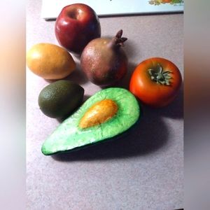 Vintage plastic & paper mache 'fruit